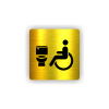 Cedule wc vozíčkář, invalida | Piktogram (čtverec)