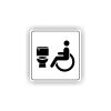 Cedule wc vozíčkář, invalida | Piktogram (čtverec)