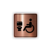 Cedule wc vozíčkář, invalida | Piktogram (čtverec)