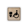 Cedule wc vozíčkář, invalida | Piktogram (čtverec)