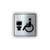 Cedule wc vozíčkář, invalida | Piktogram (čtverec)
