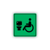Cedule wc vozíčkář, invalida | Piktogram (čtverec)