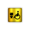 Cedule wc vozíčkář, invalida | Piktogram (čtverec)