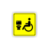 Cedule wc vozíčkář, invalida | Piktogram (čtverec)