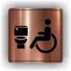 Cedule wc vozíčkář, invalida – plast (piktogram)