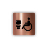 Cedule wc vozíčkář, invalida | Piktogram (čtverec)
