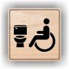 Cedule wc vozíčkář, invalida – plast (piktogram)