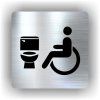 Cedule wc vozíčkář, invalida – plast (piktogram)