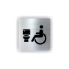 Cedule wc vozíčkář, invalida | Piktogram (čtverec)