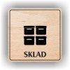Cedule sklad – plast (piktogram)
