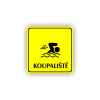 Cedule koupaliště | Piktogram (čtverec)