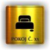 Cedule pokoj č. xxxx (číslo) – plast (piktogram)