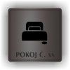 Cedule pokoj č. xxxx (číslo) – plast (piktogram)