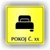 Cedule pokoj č. xxxx (číslo) – plast (piktogram)