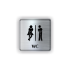 Cedule wc ženy, muži | Piktogram (čtverec)