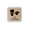 Cedule wc umývárna | Piktogram (čtverec)