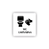 Cedule wc umývárna | Piktogram (čtverec)