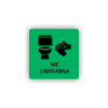 Cedule wc umývárna | Piktogram (čtverec)
