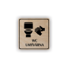 Cedule wc umývárna | Piktogram (čtverec)