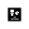 Cedule wc umývárna | Piktogram (čtverec)