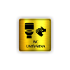 Cedule wc umývárna | Piktogram (čtverec)