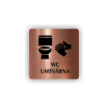 Cedule wc umývárna | Piktogram (čtverec)