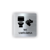 Cedule wc umývárna | Piktogram (čtverec)