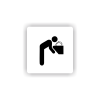 Cedule pitná voda | Piktogram (čtverec)