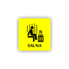 Cedule sauna postava v sauně | Piktogram (čtverec)