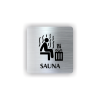 Cedule sauna postava v sauně | Piktogram (čtverec)