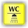 Cedule wc sprcha – plast (piktogram)