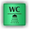 Cedule wc sprcha – plast (piktogram)