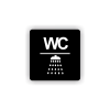 Cedule wc sprcha | Piktogram (čtverec)