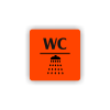 Cedule wc sprcha | Piktogram (čtverec)