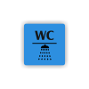 Cedule wc sprcha | Piktogram (čtverec)