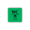 Cedule wc sprcha | Piktogram (čtverec)