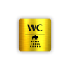 Cedule wc sprcha | Piktogram (čtverec)