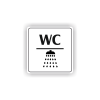 Cedule wc sprcha | Piktogram (čtverec)