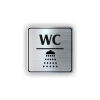 Cedule wc sprcha | Piktogram (čtverec)