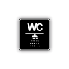 Cedule wc sprcha | Piktogram (čtverec)