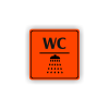 Cedule wc sprcha | Piktogram (čtverec)