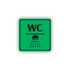 Cedule wc sprcha | Piktogram (čtverec)