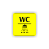 Cedule wc sprcha | Piktogram (čtverec)
