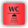 Cedule wc sprcha – plast (piktogram)