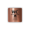 Cedule wc sprcha | Piktogram (čtverec)
