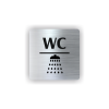 Cedule wc sprcha | Piktogram (čtverec)