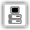 Cedule server – plast (piktogram)