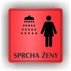 Cedule sprcha ženy – plast (piktogram)