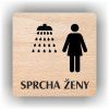 Cedule sprcha ženy – plast (piktogram)