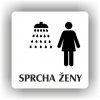 Cedule sprcha ženy – plast (piktogram)